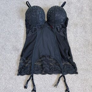 La Senza Satin and Lace Corset Lingerie